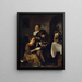 I bambini imparano a leggere a un gatto - Jan Steen — quadro incorniciato alla parete