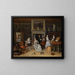 Interno fantastico con Jan Steen e la famiglia di Gerrit Schouten - Jan Steen — quadro incorniciato alla parete