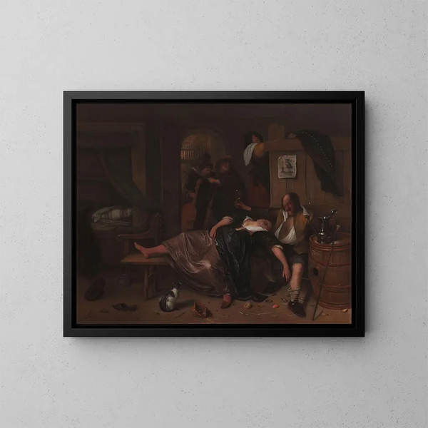 La coppia ubriaca - Jan Steen — quadro incorniciato alla parete
