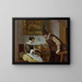 La lezione di clavicembalo - Jan Steen — quadro incorniciato alla parete