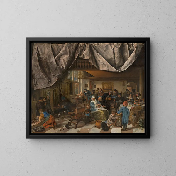 La Vie de l'homme - Jan Steen — quadro incorniciato alla parete