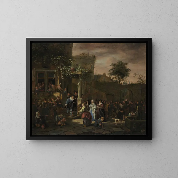 Le Mariage villageois - Jan Steen — quadro incorniciato alla parete