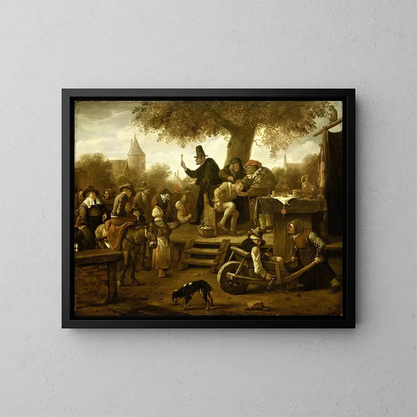 Le charlatan - Jan Steen — quadro incorniciato alla parete