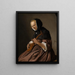 Donna che suona il cistro - Jan Steen — quadro incorniciato alla parete
