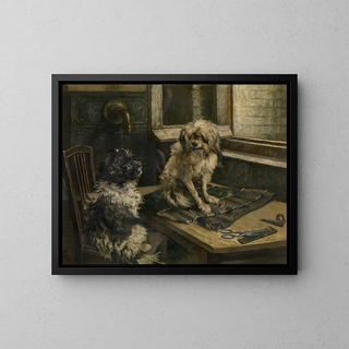 Cani - Jan Stobbaerts — quadro incorniciato alla parete