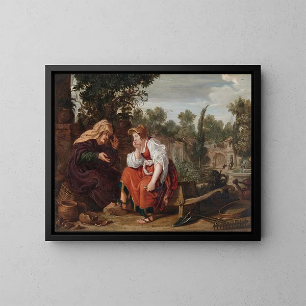 Vertumne e Pomone - Jan Tengnagel — quadro incorniciato alla parete