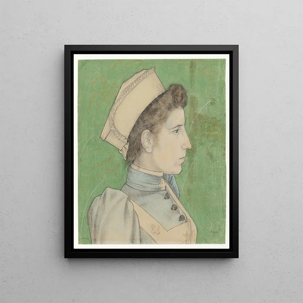 Ritratto dell'infermiera Nelly - Jan Toorop — quadro incorniciato alla parete