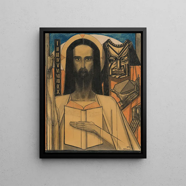 Studio per Cristo nel deserto - Jan Toorop — quadro incorniciato alla parete