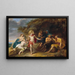 Il Giudizio di Mida - Jan van den Hoecke — quadro incorniciato alla parete