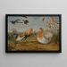 Paesaggio con un gallo e una tacchina che litigano e altri volatili - Jan van Kessel l'Ancien — quadro incorniciato alla parete