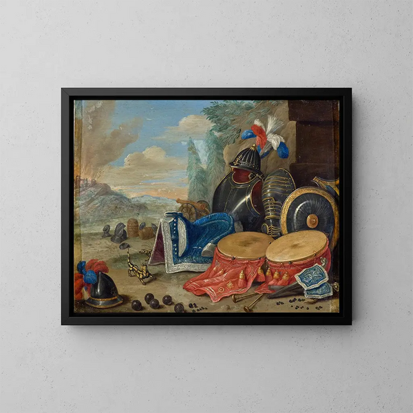Emblemi della guerra - Jan van Kessel l'Ancien — quadro incorniciato alla parete