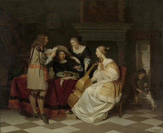 Una compagnia musicale - Jan Verkolje — vista dell’opera