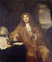 Ritratto di Anthonie van Leeuwenhoek, filosofo naturale e zoologo a Delft - Jan Verkolje — vista dell’opera