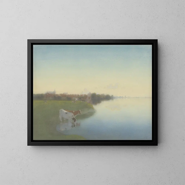 Rivage dell'IJssel vicino a Hattem - Jan Voerman — quadro incorniciato alla parete