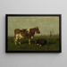 Una mucca con il suo vitello in un prato - Jan Vrolijk — quadro incorniciato alla parete