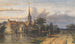 Vista di un villaggio sul bordo di un canale - Jan Weissenbruch — vista dell’opera