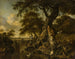 Paesaggio fluviale con pescatore e cacciatore - Jan Wijnants — vista dell’opera