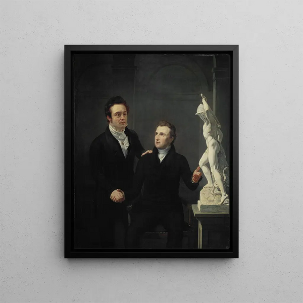 Louis Royer Scultore e Albertus Bernardus Rothan Agente di cambio Amico delle Arti e Mecenate delle Scienze - Jan Willem Pieneman — quadro incorniciato alla parete