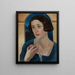 Ritratto di una donna con una mela - Jan Wydra — quadro incorniciato alla parete