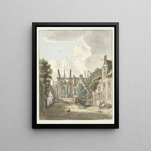 Vista di Alphen aan de Rijn - Jan de Beijer — quadro incorniciato alla parete