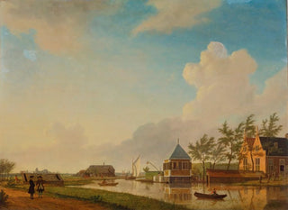 Una vista di Buitenplaats Groeneveld sul fiume Holendrecht tra Ouderkerk aan de Amstel e Abcoude - Jan ten Compe — vista dell’opera
