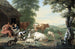 Paesaggio arcadico con pastori e bestiame - Jan van Gool — vista dell’opera