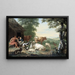 Paesaggio arcadico con pastori e bestiame - Jan van Gool — quadro incorniciato alla parete