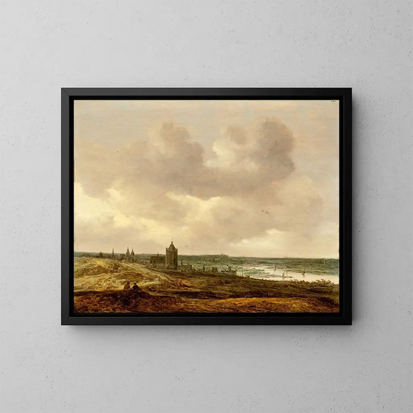 Vista di Arnhem - Jan van Goyen — quadro incorniciato alla parete
