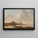 Vista di Emmerich - Jan van Goyen — quadro incorniciato alla parete