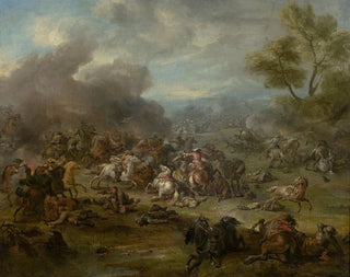 Una scena di battaglia - Jan van Huchtenburg — vista dell’opera