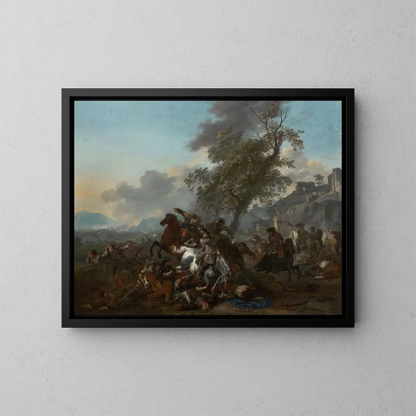 Bataille - Jan van Huchtenburg — quadro incorniciato alla parete