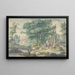 Paesaggio arcadico con personaggi che suonano musica - Jan van Huysum — quadro incorniciato alla parete
