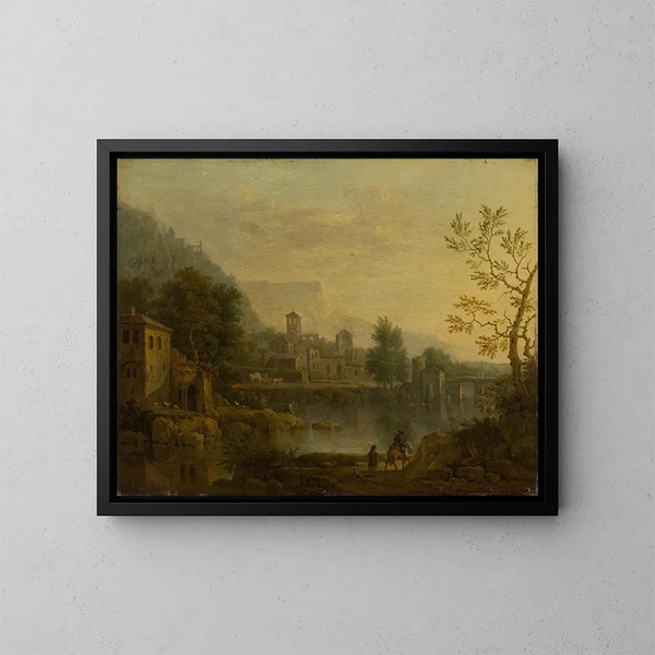 Paesaggio italiano - Jan van Huysum — quadro incorniciato alla parete