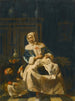 Una madre e suo figlio in un interno - Jan van Pee — vista dell’opera