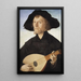 Portrait d'un joueur de luth - Jan van Scorel — quadro incorniciato alla parete