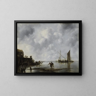 Jan van de Cappelle - Fishing Boats in a Calm.webp