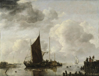 Jan van de Cappelle - Harbour Scene with Reflecting Water.webp