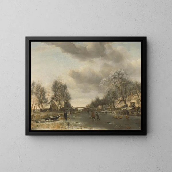 Scène d'hiver - Jan van de Cappelle — quadro incorniciato alla parete
