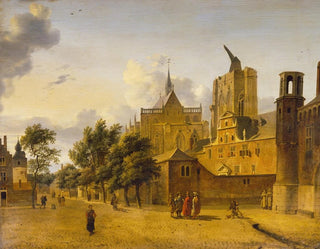 Jan van der Heyden - A Street Scene in Cologne.webp
