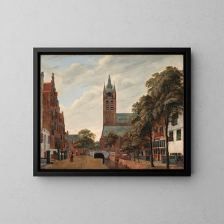Jan van der Heyden - View of the Oude Delft Canal Delft.webp