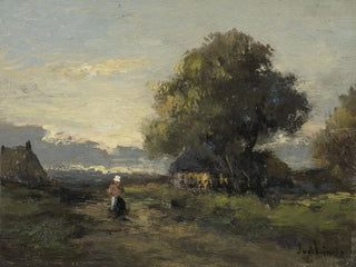 Jan van der Linde - Landscape with Farmhouses.webp