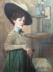 Autoritratto con cappello verde - Jane Atché — vista dell’opera