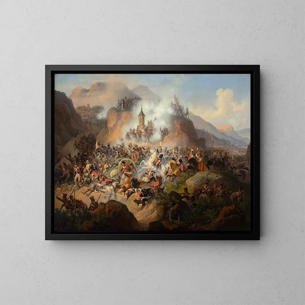 Bataille de Somosierra - January Suchodolski — quadro incorniciato alla parete