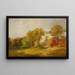 Paesaggio autunnale con cane da pastore e pecore - Jasper Francis Cropsey — quadro incorniciato alla parete
