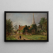 Chiesa a Stoke Poges - Jasper Francis Cropsey — quadro incorniciato alla parete