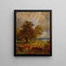Paesaggio con alberi e pecore vicino a un boschetto - Jasper Francis Cropsey — quadro incorniciato alla parete