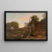 Il mulino ad acqua - Jasper Francis Cropsey — quadro incorniciato alla parete
