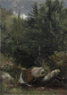 Arbres et ruisseau sur une colline - Jasper Francis Cropsey — quadro incorniciato alla parete