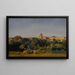 Roma, vista di San Pietro e del Castel Sant'Angelo - Jean-Achille Benouville — quadro incorniciato alla parete