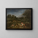 La revanche des paysans - Jean-Antoine Watteau — quadro incorniciato alla parete